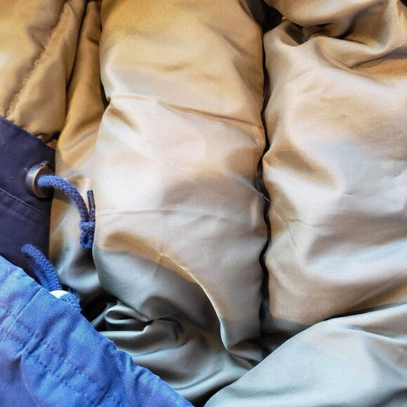 Vintage Woolrich Jacket L Large Blue Puffer Hooded Down Parka USA Button Zip - Picture 8 of 13